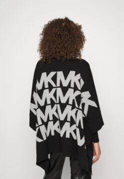 MICHAEL Michael Kors Logo Poncho - Cape - Black -Fashion Clothing-Michael Kors 00dfff4c44074281954f47c65885956a