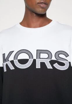 Michael Kors Color Block Crew - Sweatshirt - Black -Fashion Clothing-Michael Kors 01662812e2b04d049bc5ce50a965a0c6