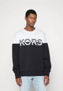 Michael Kors Color Block Crew - Sweatshirt - Black