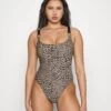 MICHAEL Michael Kors Abstract Ring U Neck One Piece - Swimsuit - Khaki -Fashion Clothing-Michael Kors 0594dde85be34a249177408ecd46877c