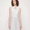 MICHAEL Michael Kors Zip - Jumper Dress - White/Silver -Fashion Clothing-Michael Kors 05a66a8192e54905aff169f8dad69a99