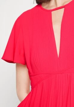 MICHAEL Michael Kors Pleated Midi- Day Dress - Geranium 13 MICHAEL Michael Kors Pleated Midi- Day Dress - Geranium -Fashion Clothing-Michael Kors 063857b5c89646579596fa76498fcfe7