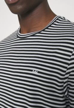 Michael Kors Stripe Tee - Print T-Shirt - Black -Fashion Clothing-Michael Kors 0783923f655346649f7198693469c518