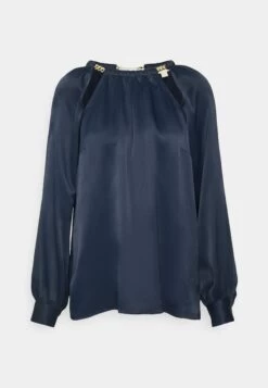 MICHAEL Michael Kors Chain Cut Out Top - Blouse - Midnightblue -Fashion Clothing-Michael Kors 07a3a80fb87846e5a66a35a7fc4f35e9