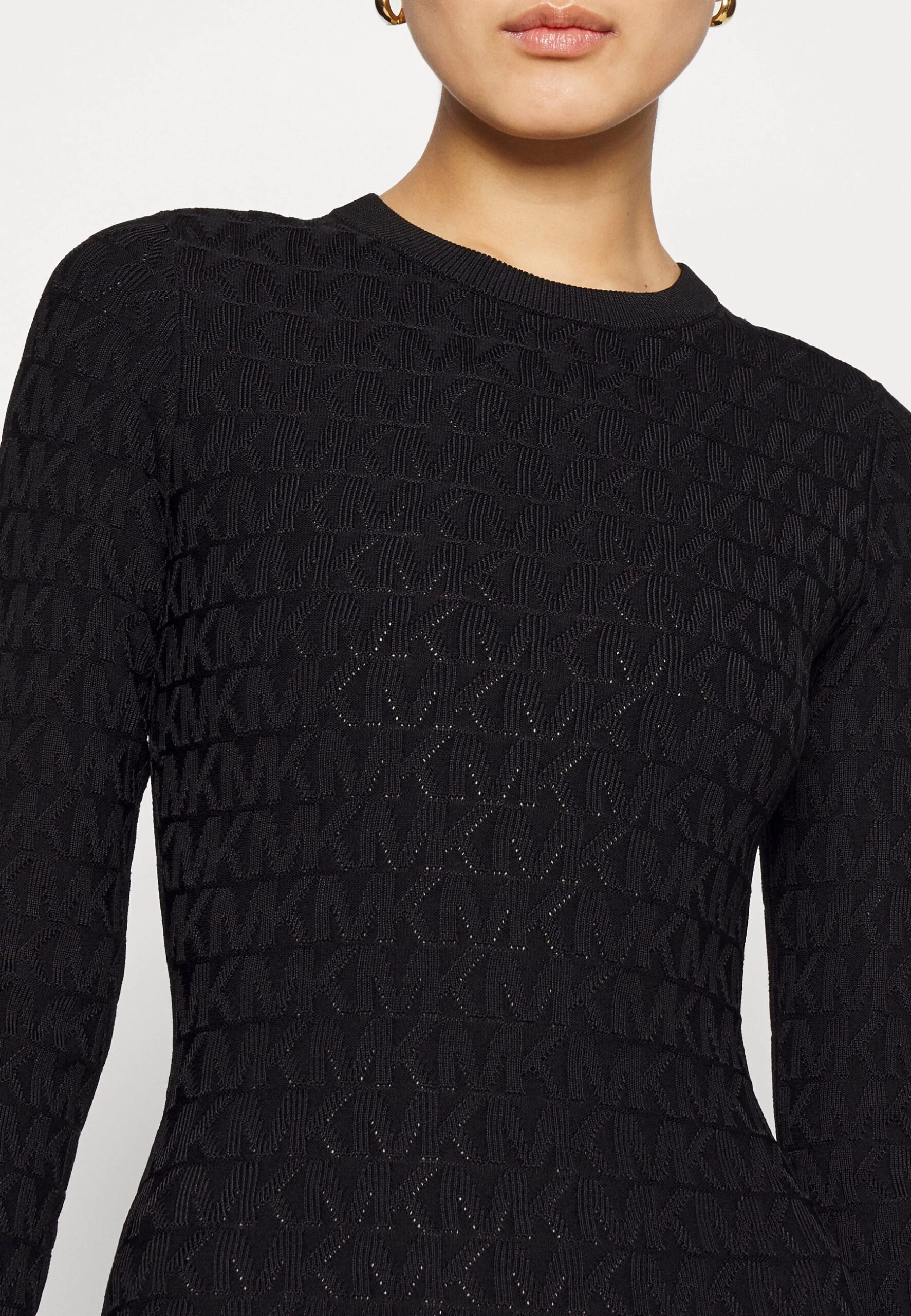 MICHAEL Michael Kors Texture Stitch - Jumper Dress - Black 8 MICHAEL Michael Kors Texture Stitch - Jumper Dress - Black - Image 6