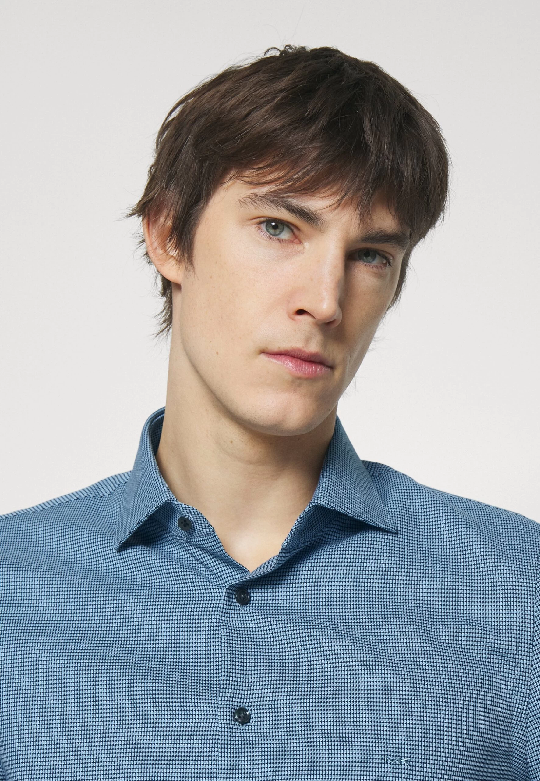 Michael Kors Mini Square Dobby Slim Fit Shirt - Formal Shirt - Blue 6 Michael Kors Mini Square Dobby Slim Fit Shirt - Formal Shirt - Blue - Image 4