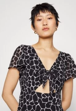 MICHAEL Michael Kors Nubian Giraffe Tie - Day Dress - Black/White 11 MICHAEL Michael Kors Nubian Giraffe Tie - Day Dress - Black/White -Fashion Clothing-Michael Kors 0a25a9d8e5f94f8a9d1dbfffe81aaa6e