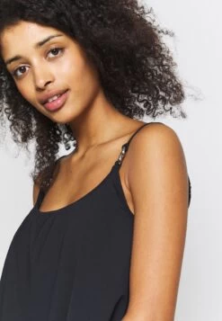 MICHAEL Michael Kors Iconic Solids Double Later Tankini - Bikini Top - Black 11 MICHAEL Michael Kors Iconic Solids Double Later Tankini - Bikini Top - Black -Fashion Clothing-Michael Kors 0af756716aaf497b9cd8c40a1addd9da