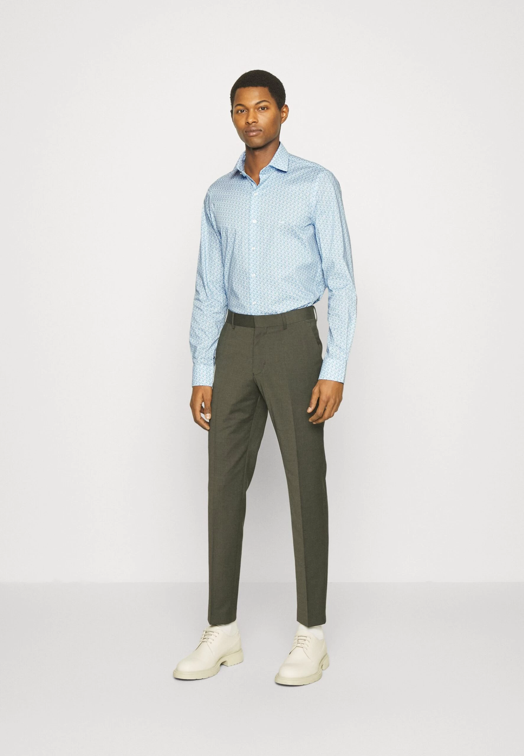 Michael Kors Diagonal Print Slim Shirt - Shirt - Light Blue 4 Michael Kors Diagonal Print Slim Shirt - Shirt - Light Blue - Image 2