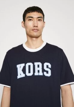 Michael Kors Warm Up Tee - Print T-Shirt - Midnight 11 Michael Kors Warm Up Tee - Print T-Shirt - Midnight -Fashion Clothing-Michael Kors 0e19610a37ba41198faddd4cea9306dc