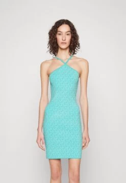 MICHAEL Michael Kors Dot Halter Dress - Shift Dress - Turquoise