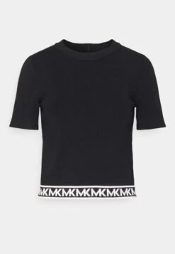 MICHAEL Michael Kors Mega Dot Crew - Print T-Shirt - Black -Fashion Clothing-Michael Kors 0e29dec857be4feca0bca3a967144191