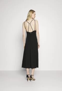 MICHAEL Michael Kors Solid Strappy Midi Dress - Cocktail Dress / Party Dress - Black -Fashion Clothing-Michael Kors 0fbdcd26f58a4977a29e615babe7c0ab