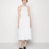 MICHAEL Michael Kors Chain Neck Midi Dress - Day Dress - White -Fashion Clothing-Michael Kors 10c2238e369945b09cce5008bdc45bd4