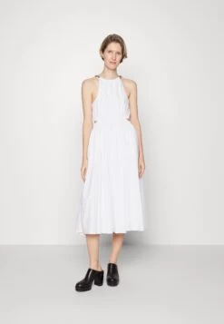 MICHAEL Michael Kors Chain Neck Midi Dress - Day Dress - White