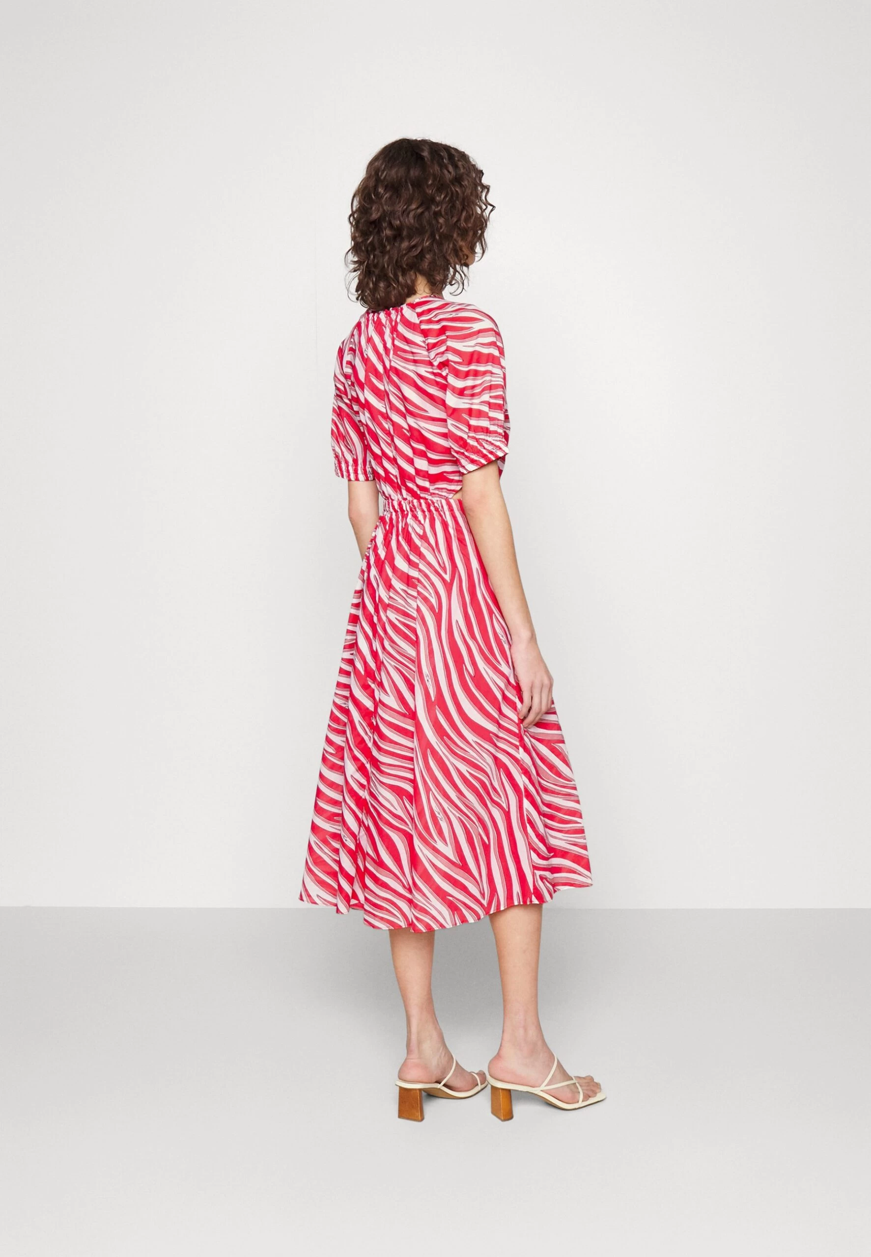 MICHAEL Michael Kors Large Zebra Midi Drs - Day Dress - Geranium 5 MICHAEL Michael Kors Large Zebra Midi Drs - Day Dress - Geranium - Image 3