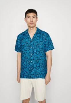 Michael Kors Painted Palm - Shirt - Cyan Blu