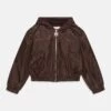 MICHAEL KORS KIDS Hooded - Light Jacket - Chocolate Brown -Fashion Clothing-Michael Kors 1d0f0123018f485b902c1eb96ada9ce0