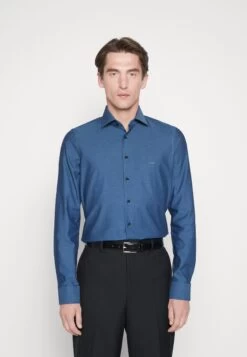 Michael Kors Faux Uni Dobby Slim Fit Shirt - Formal Shirt - Slate Blue