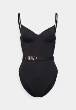 MICHAEL Michael Kors Solids- Swimsuit - Black -Fashion Clothing-Michael Kors 1e9ec541ef1b47b2bb9487d95bf0446c