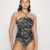 MICHAEL Michael Kors Sonoran Palm Logo Ring Halter One Piece - Swimsuit - Black 1 MICHAEL Michael Kors Sonoran Palm Logo Ring Halter One Piece - Swimsuit - Black -Fashion Clothing-Michael Kors 1ec0dc46daad47e5ac53914a47b54ce8