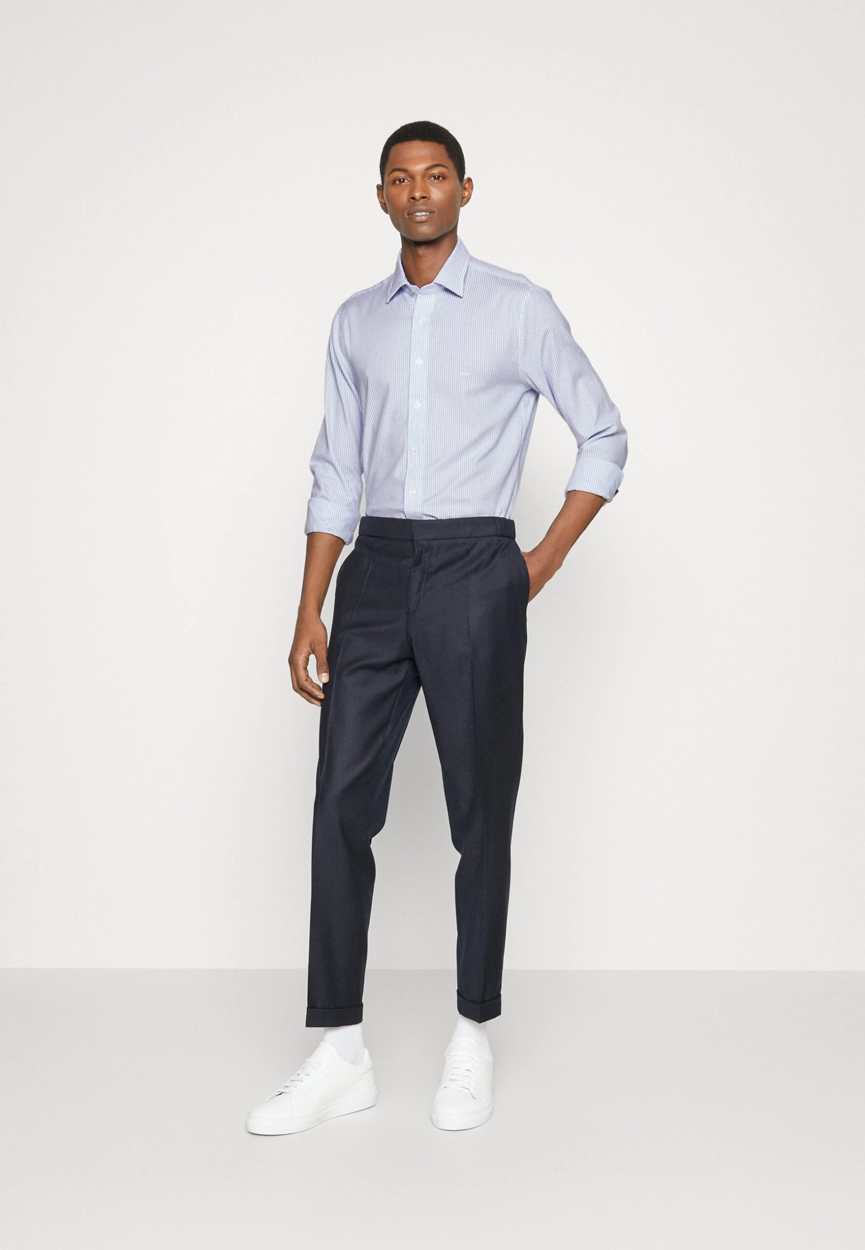 Michael Kors Oxford Stripe Washed Slim - Formal Shirt - Light Blue 4 Michael Kors Oxford Stripe Washed Slim - Formal Shirt - Light Blue - Image 2