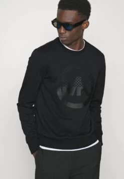 Michael Kors Checker Charm Crew - Sweatshirt - Black 11 Michael Kors Checker Charm Crew - Sweatshirt - Black -Fashion Clothing-Michael Kors 1ff476cf18e645d9bed276bf52867f24