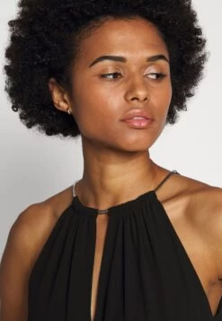 MICHAEL Michael Kors Chain Neck Midi Dress - Cocktail Dress / Party Dress - Black -Fashion Clothing-Michael Kors 205842e380ac41b6877b6e6a729a0534