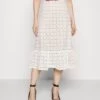 MICHAEL Michael Kors Eyelets Midi Skirt - A-Line Skirt - White -Fashion Clothing-Michael Kors 208699723fcc44bcafe0b44e440674d1