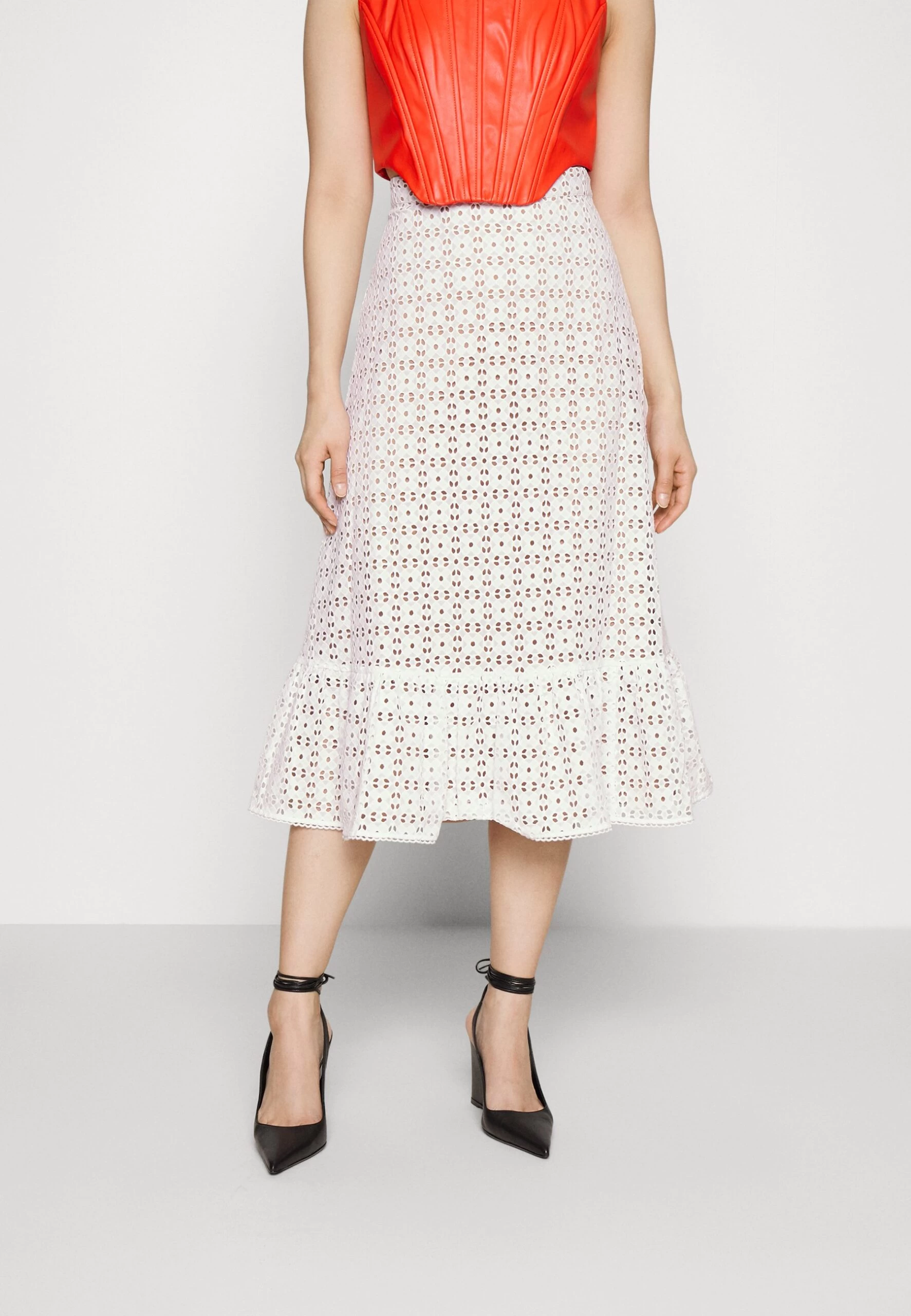 MICHAEL Michael Kors Eyelets Midi Skirt - A-Line Skirt - White 3 MICHAEL Michael Kors Eyelets Midi Skirt - A-Line Skirt - White