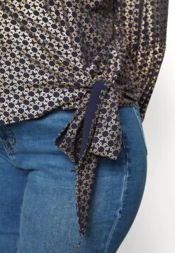 MICHAEL Michael Kors Chain Wrap- Blouse - Midnightblue -Fashion Clothing-Michael Kors 263e3d67c09840e580711422ebd8fe5c