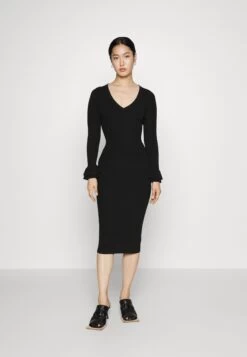 MICHAEL Michael Kors Ruffle Cuff- Cocktail Dress / Party Dress - Black