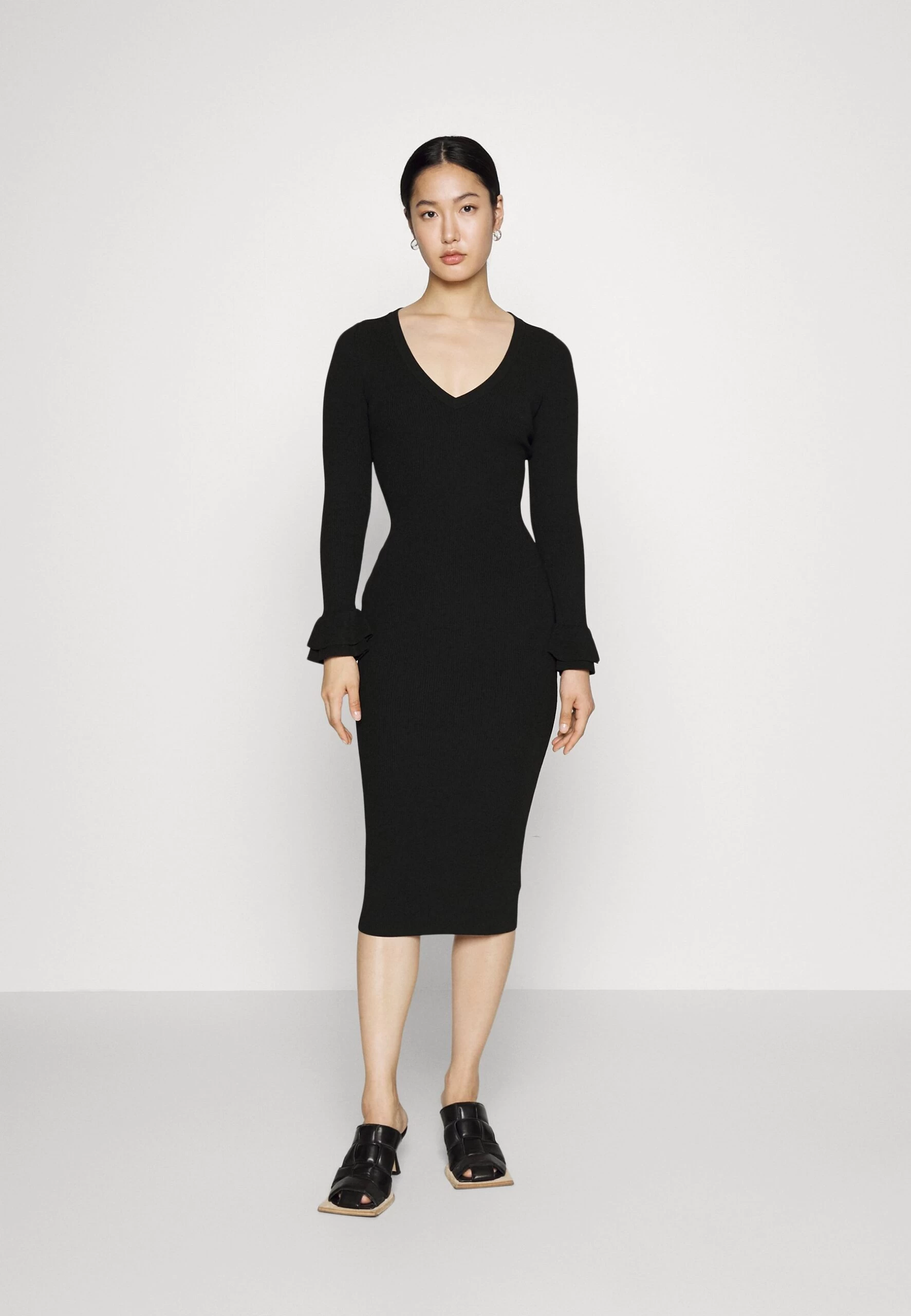 MICHAEL Michael Kors Ruffle Cuff- Cocktail Dress / Party Dress - Black 3 MICHAEL Michael Kors Ruffle Cuff- Cocktail Dress / Party Dress - Black