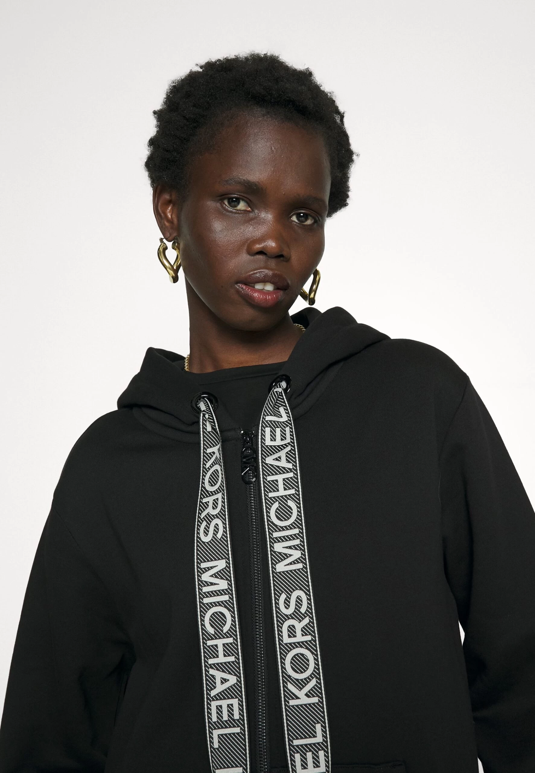 MICHAEL Michael Kors Mkgo Thru Hoodie - Zip-Up Sweatshirt - Black 6 MICHAEL Michael Kors Mkgo Thru Hoodie - Zip-Up Sweatshirt - Black - Image 4