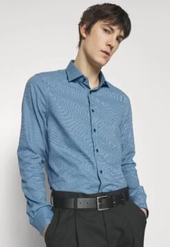Michael Kors Mini Square Dobby Slim Fit Shirt - Formal Shirt - Blue 13 Michael Kors Mini Square Dobby Slim Fit Shirt - Formal Shirt - Blue -Fashion Clothing-Michael Kors 2bb2e731afd74b73affb6f481446d69a
