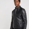 Michael Kors Basic Racer Jacket - Leather Jacket - Black -Fashion Clothing-Michael Kors 2c45325f17ad478297d4d1a725a36e9b