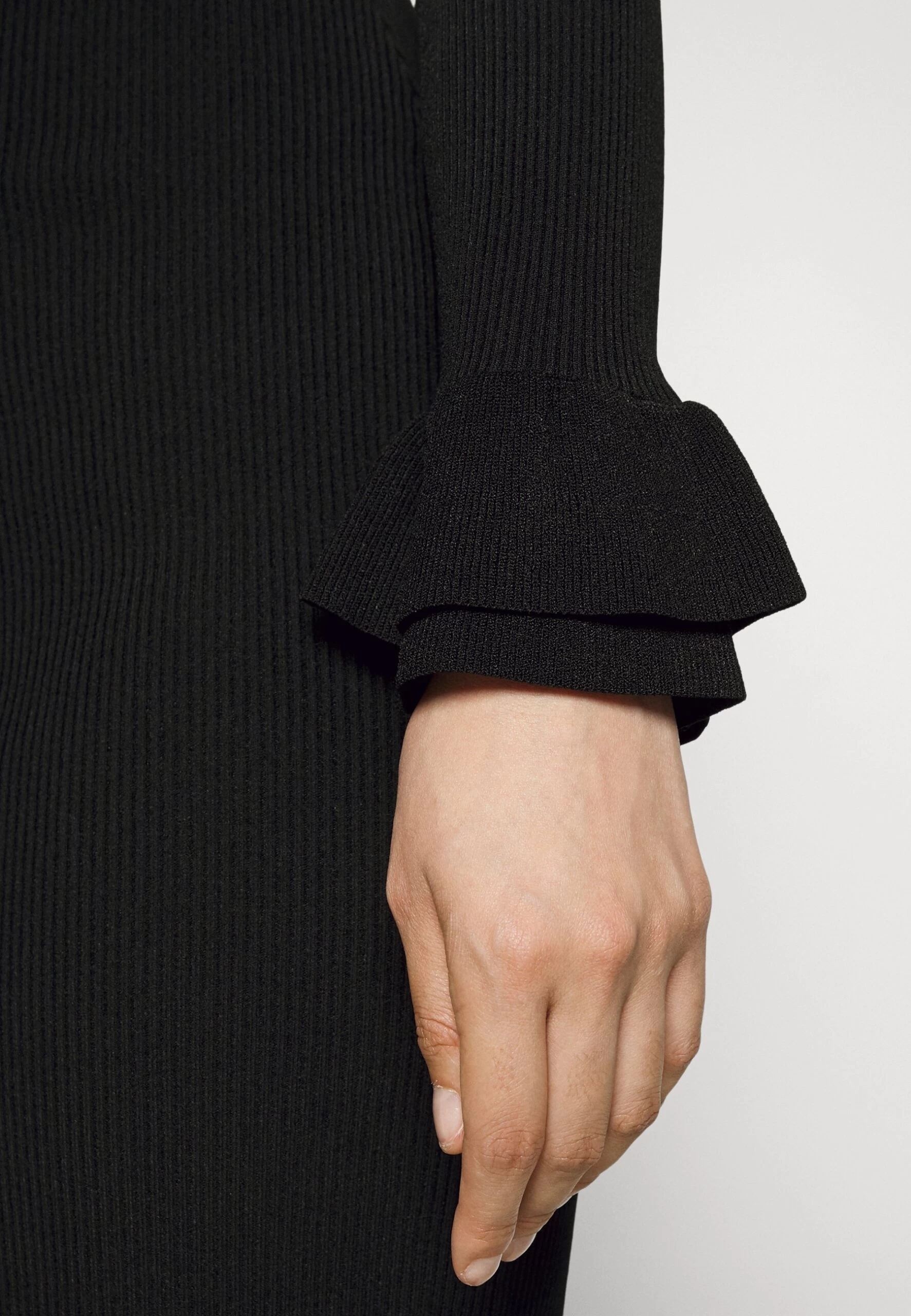 MICHAEL Michael Kors Ruffle Cuff- Cocktail Dress / Party Dress - Black 8 MICHAEL Michael Kors Ruffle Cuff- Cocktail Dress / Party Dress - Black - Image 6