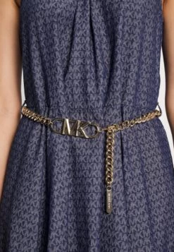 MICHAEL Michael Kors Chain Belt Halter- Cocktail Dress / Party Dress - Indigo Rinse -Fashion Clothing-Michael Kors 31723e3ae58643be8417f4d1d526a8f1