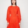 MICHAEL Michael Kors Eyelet Cut Out Mini- Cocktail Dress / Party Dress - Optic Orange