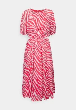 MICHAEL Michael Kors Large Zebra Midi Drs - Day Dress - Geranium 12 MICHAEL Michael Kors Large Zebra Midi Drs - Day Dress - Geranium -Fashion Clothing-Michael Kors 342e9c75b8394efc8282c323b0e2f83a