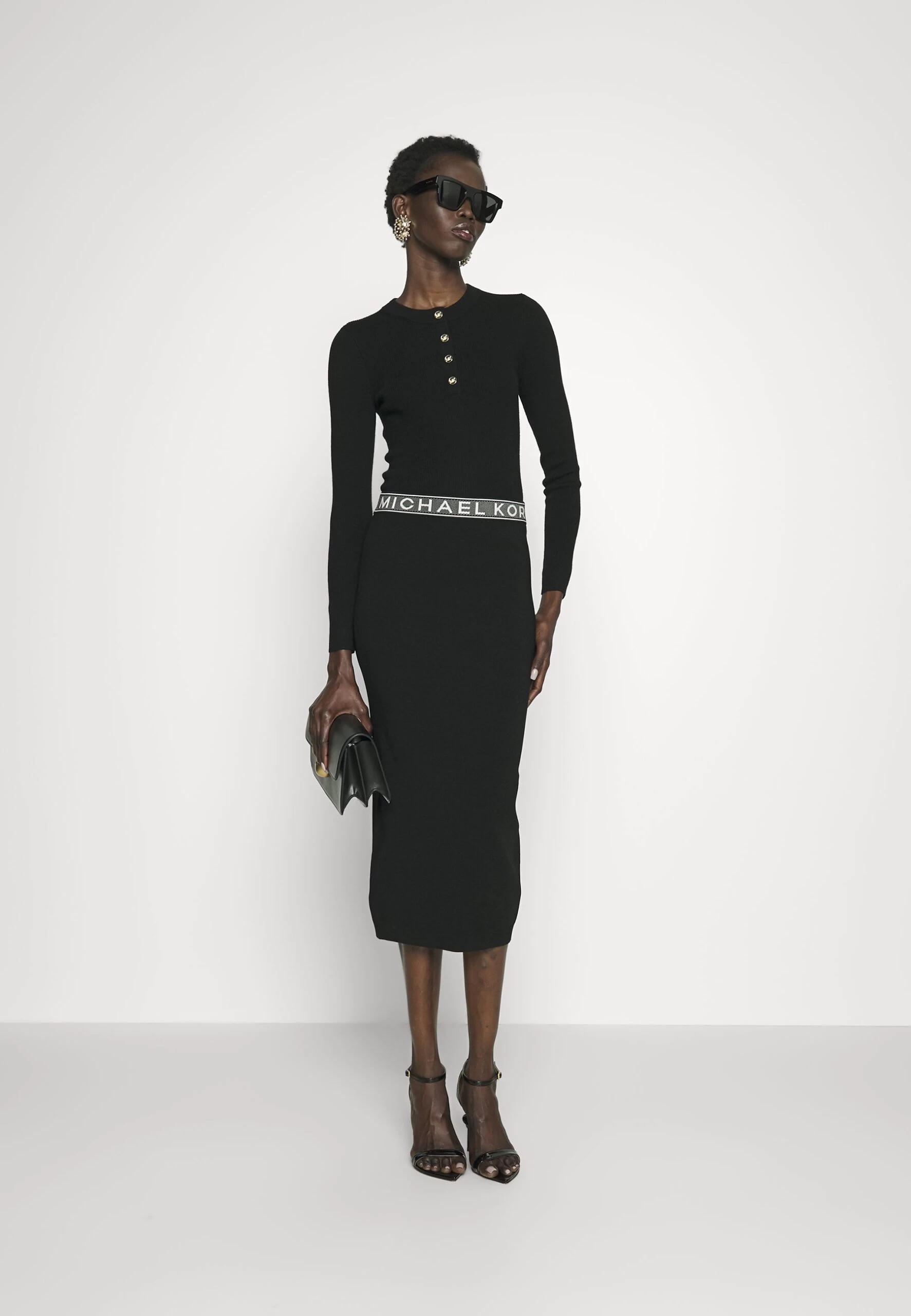 MICHAEL Michael Kors Tape Midi Skirt - Pencil Skirt - Black 4 MICHAEL Michael Kors Tape Midi Skirt - Pencil Skirt - Black - Image 2