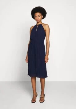 MICHAEL Michael Kors Chain Neck Midi Dress- Cocktail Dress / Party Dress - True Navy