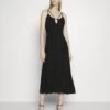 MICHAEL Michael Kors Solid Strappy Midi Dress - Cocktail Dress / Party Dress - Black