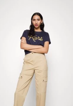 MICHAEL Michael Kors Ruched Baby- Print T-Shirt - Midnightblue -Fashion Clothing-Michael Kors 3848d5f43f6443bb8e24dc82eebce7b9