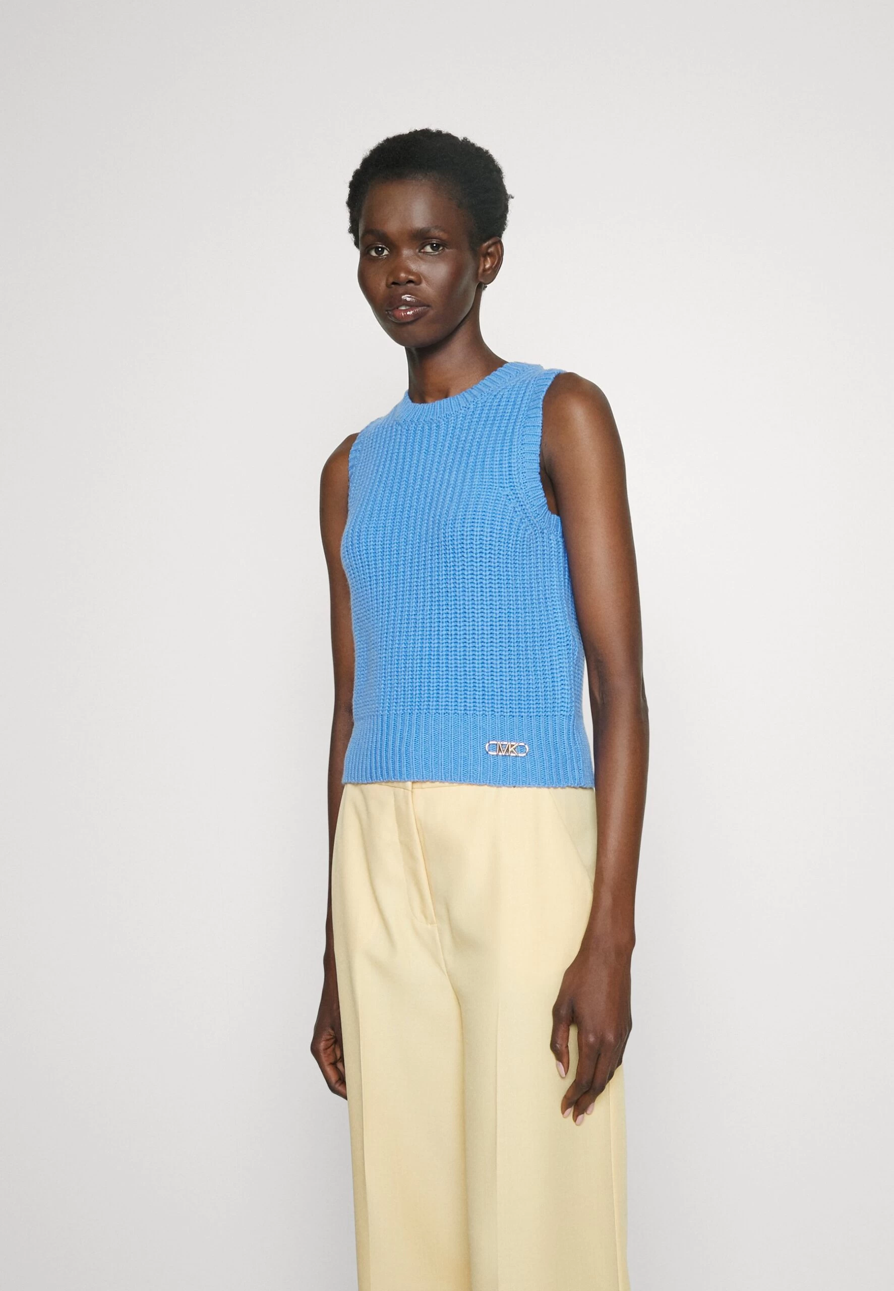 MICHAEL Michael Kors Solid Crop - Top - Light Blue