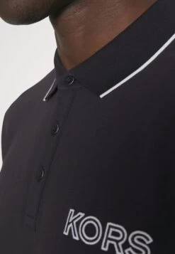 Michael Kors Chest Logo Tipped- Polo Shirt - Black -Fashion Clothing-Michael Kors 3d112124c6504687b122bdcaeba03c93