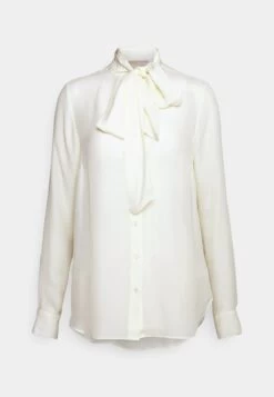 MICHAEL Michael Kors Bow Blouse - Button-Down Blouse - Bone -Fashion Clothing-Michael Kors 3e2291979e5d4473bd96f3aef9c5a735