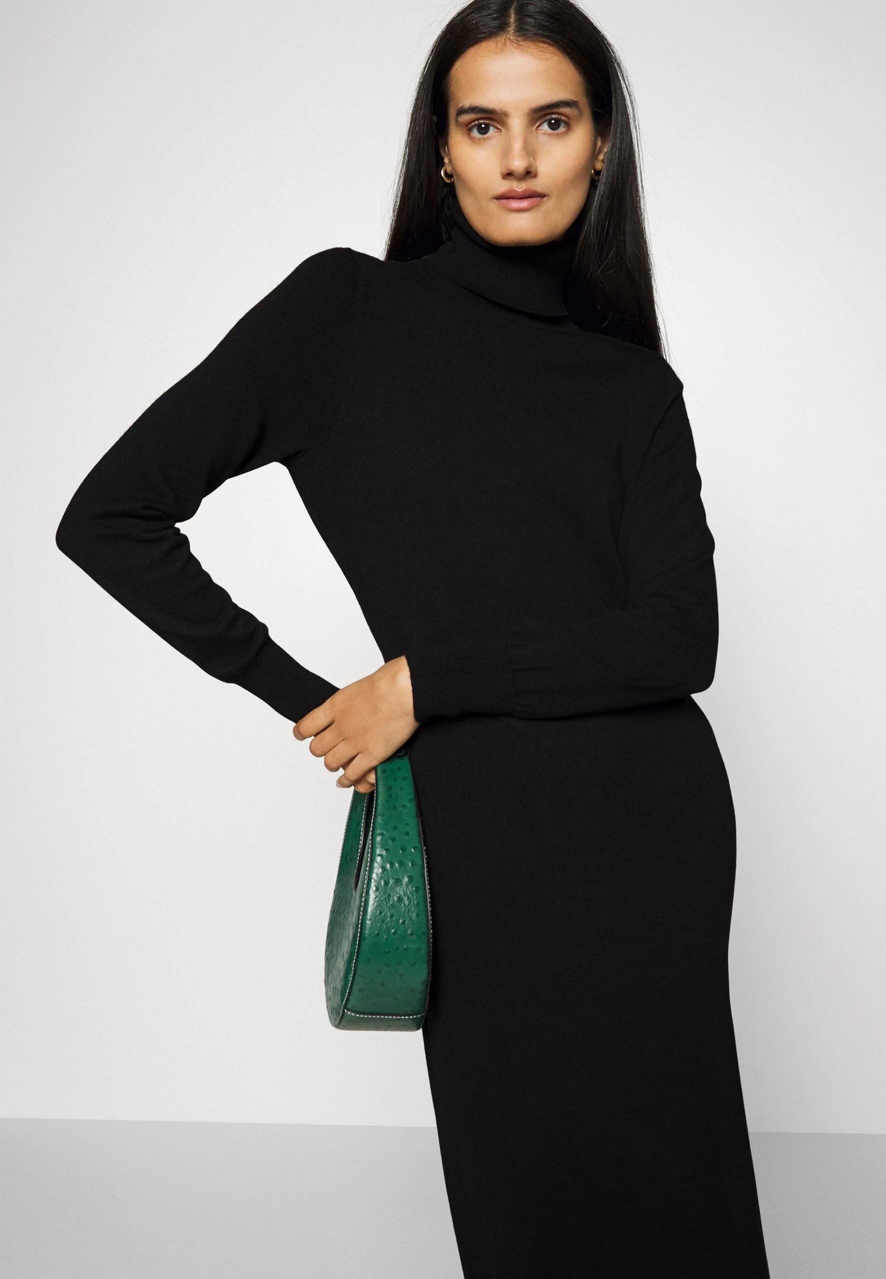 MICHAEL Michael Kors Easy Slit Midi - Day Dress - Black 8 MICHAEL Michael Kors Easy Slit Midi - Day Dress - Black - Image 6