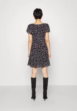 MICHAEL Michael Kors Nubian Giraffe Tie - Day Dress - Black/White 10 MICHAEL Michael Kors Nubian Giraffe Tie - Day Dress - Black/White -Fashion Clothing-Michael Kors 3f844c37fcc24c8aba6d406a518c0aa5