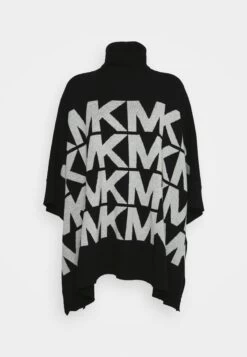 MICHAEL Michael Kors Logo Poncho - Cape - Black -Fashion Clothing-Michael Kors 3fa173cde69d453f97a56d92cc5ee7de